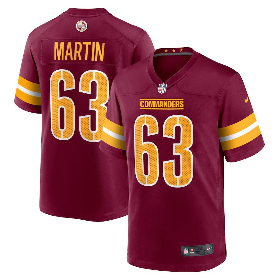 Men Washington Commanders #63 Wes Martin Nike Burgundy Game Player NFL Jersey->washington commanders->NFL Jersey